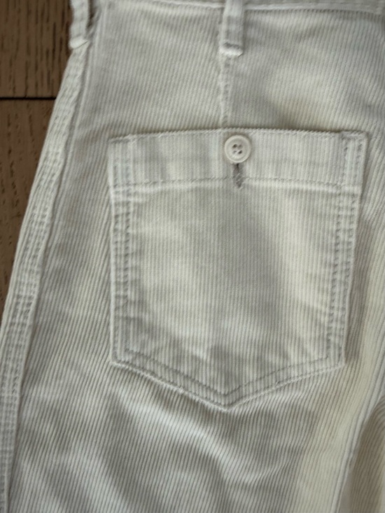 Brandy Melville Cream 100% Cotton Corduroy Flare Pants size Small - Picture 8 of 11